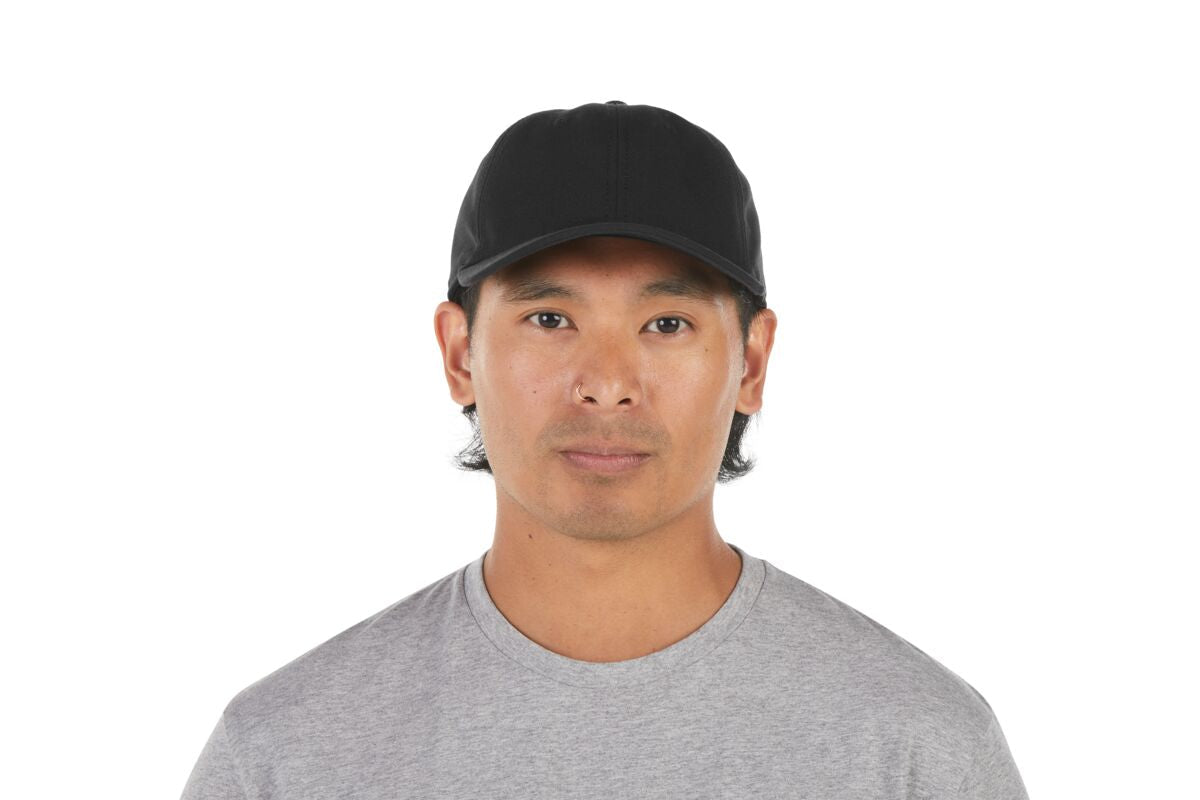recycled-poly-dad-hat-n4 WebPDP-HAT004002_Recycled_Poly_Dad_Hat_Black_Studio_Harper_Studios_0723_Front__HAT004002OS.jpg