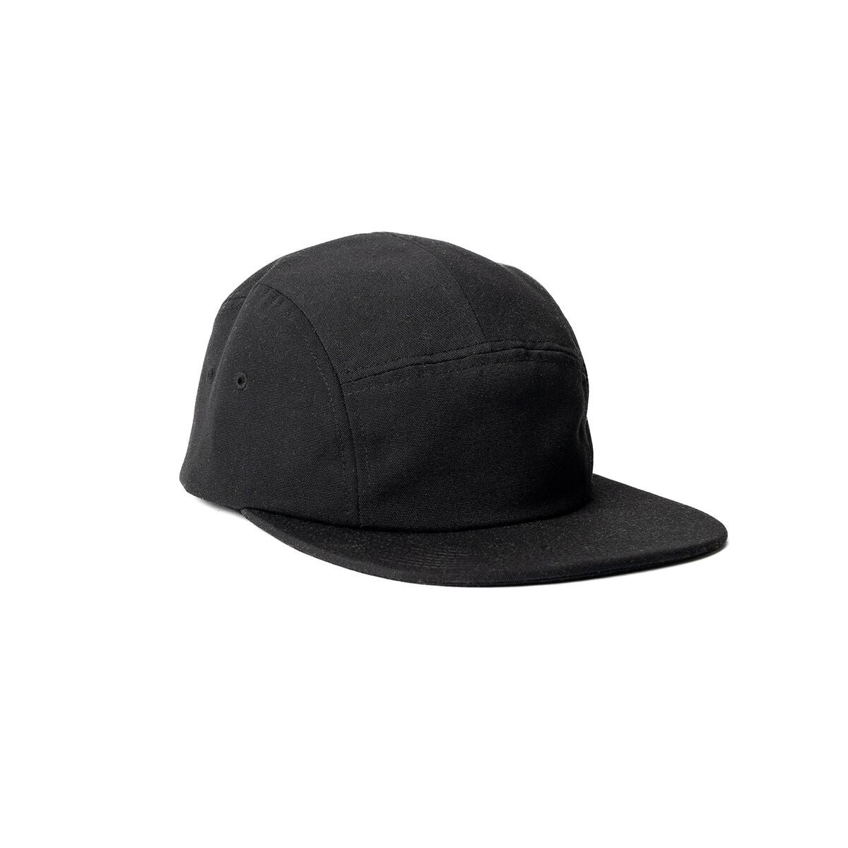 recycled-poly-flat-brim-5-panel-hat-r0 Web_PDP-FlatBrim5PanelHat_Studio_Front_Black.jpg